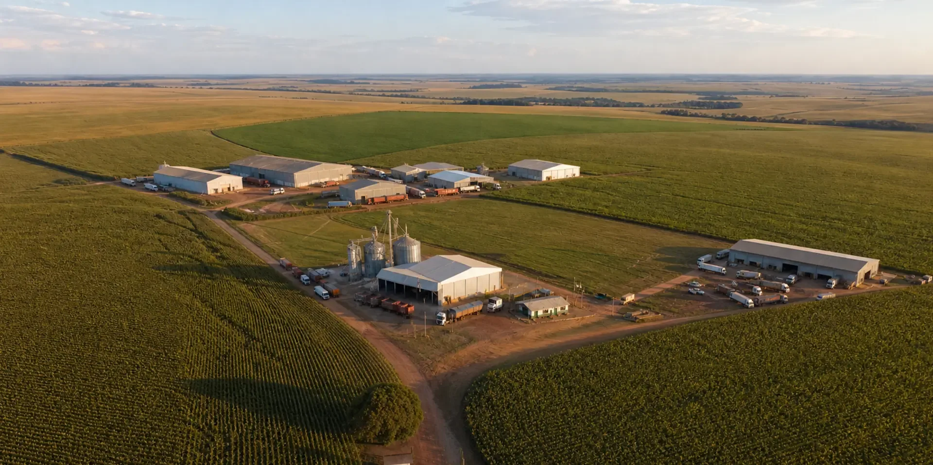 Vista aérea da estrutura da Kadu Rural em Mato Grosso do Sul